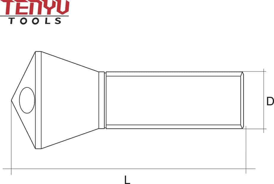 Flûte HSS 4241 Zero 0 avec foret à fraiser à revêtement de surface brillant ou doré