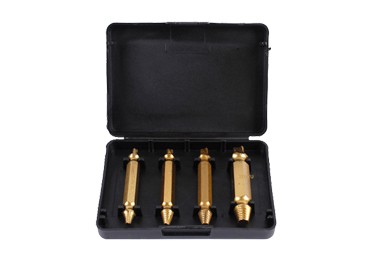 HSS 4341 Titanium Coated 4Pcs Damaged Screw Extractor Set for Quick Remove All Kinds of Broken Stripped Screw