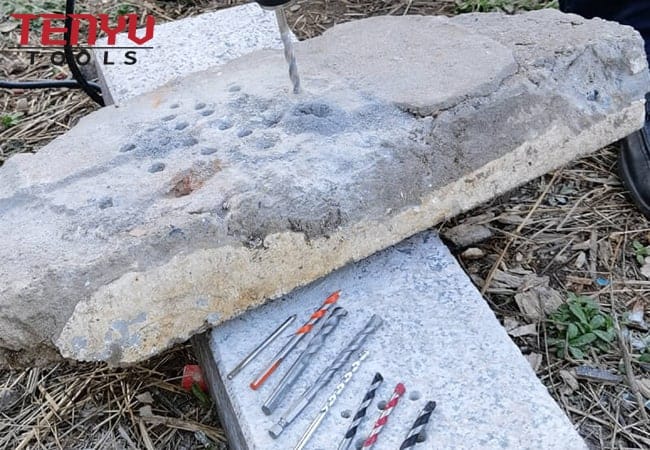 Beton Tuğla Duvar Sondaj için Darbe Hex Shank Kum Püskürtülmüş R Flüt Duvar Matkap Ucu