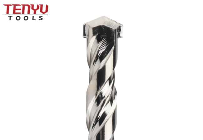 Nickel Plated S4 Flute Carbide Tipped Masonry Drill Bit Set in Plastic Box for Concrete Brick Masonry Drilling