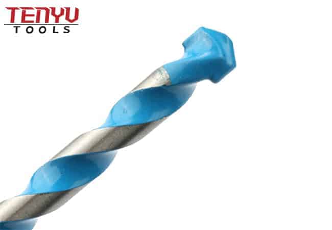 Quick Change Hex Shank Blue and Bright Carbide Tipped Masonry Drill Bit for Concrete Stone Brick Masonry Drilling