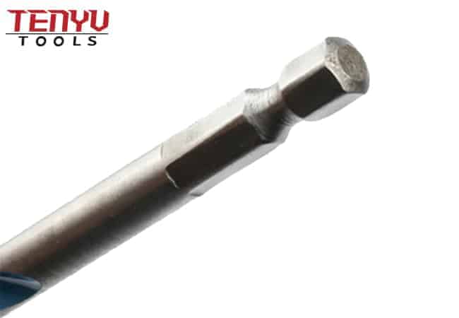 Quick Change Hex Shank Blue and Bright Carbide Tipped Masonry Drill Bit for Concrete Stone Brick Masonry Drilling