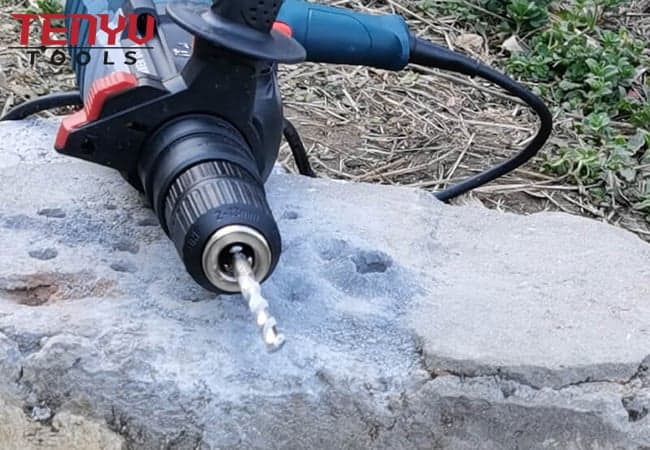 Quick Change Hex Shank Blue and Bright Carbide Tipped Masonry Drill Bit for Concrete Stone Brick Masonry Drilling