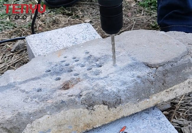 Beton Taş Tuğla Duvar Sondajı için Hızlı Değişim Hex Shank Mavi ve Parlak Karbür Uçlu Duvar Matkap Ucu