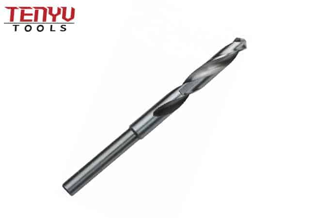 Reduced Shank Drill Bit High Speed Steel Silver Surface with 12 Inch Shank
