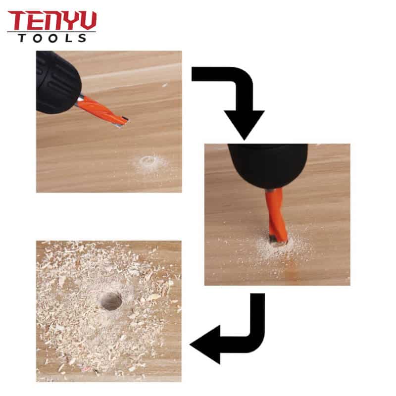 TCT-Entgratwerkzeug-Set Hss-Senkbohrer Holzlochbohrer mit magnetischem Schraubringbohrer zum Bohren von glatten Holzlöchern