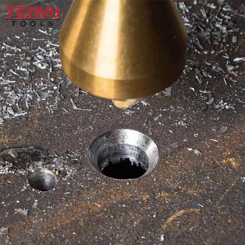 Zero 0 Flute with Bright or Gold Surface Coating Countersink Drill Bit Tool for Steel Hole Cutting
