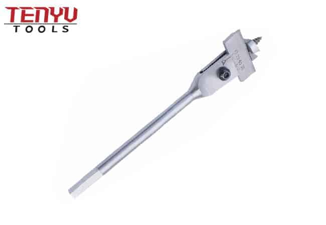 25-45mm 45-76mm Adjustable Flat Wood Spade Paddle Drill Bit with Screw Point Tip for Wood Drilling