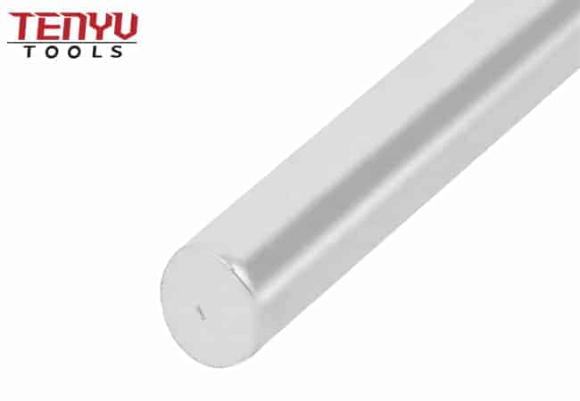 Juego de brocas para azulejos de vidrio con punta de carburo simple de vástago redondo cromado de 4 piezas para perforación de porcelana de cerámica de vidrio en caja de plástico