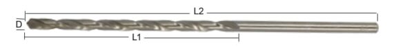DIN 1869 extra-long drill bits black Size