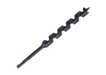 Double R Hex Shank Single Flute Black Finish Wood Auger Drill Bit for Wood Drilling