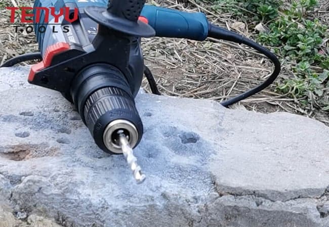 Broca eléctrica para hormigón de mampostería con punta de carburo de tungsteno 40Cr SDS Max Plus