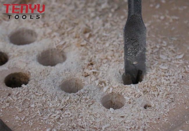 Flacher Holzspatenbohrer mit Sechskantschaft, kurze Länge, Stubby für das Bohren von Holz auf engstem Raum