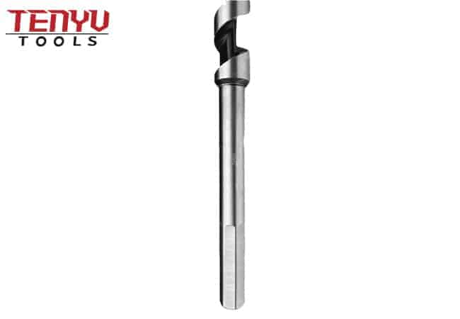 Hex Shank Single Spur Carbon Steel Wood Auger Drill Bit for Drilling Smooth Holes on Wood Plastic