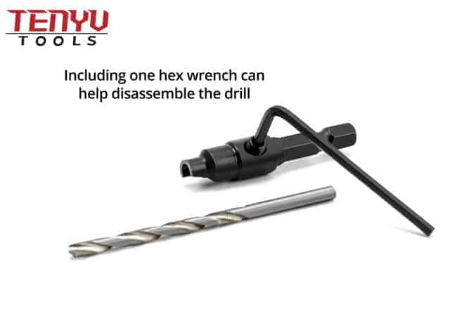 Güç El Ağaç İşleme Matkap Ucu alet takımı Hex Shank Vida Deliği Boyutu Ahşap Delme için Havşa Matkap Ucu Seti