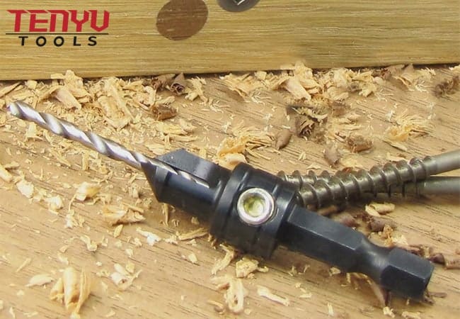 Güç El Ağaç İşleme Matkap Ucu alet takımı Hex Shank Vida Deliği Boyutu Ahşap Delme için Havşa Matkap Ucu Seti