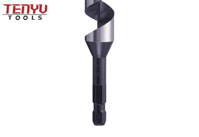 Quick Change Hex Shank Short Length Wood Auger Drill Bit for Wood Speed Feed