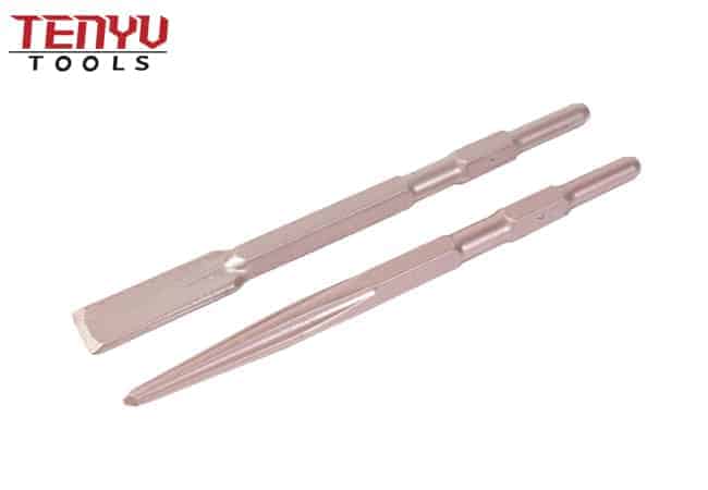 Rose Gold Point Digging Spade Sharppen Chisel with PH65 Shank for Masonry and Concrete Remove