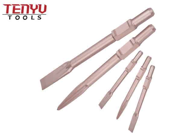 Rose Gold Point Digging Spade Sharppen Chisel with PH65 Shank for Masonry and Concrete Remove