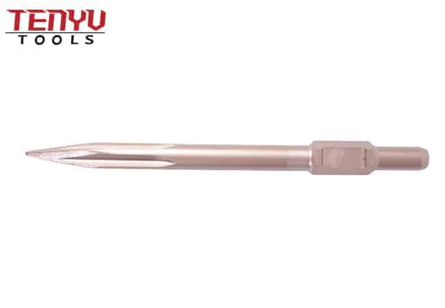 Cincel afilador de pala de excavación con punta de oro rosa con vástago PH65 para quitar mampostería y hormigón