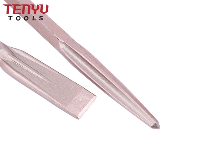 Rose Gold Point Digging Spade Sharppen Chisel with PH65 Shank for Masonry and Concrete Remove