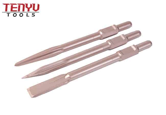 Rose Gold Point Digging Spade Sharppen Chisel with PH65 Shank for Masonry and Concrete Remove