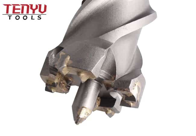 SDS Max Breakthrough Tunnel Drill Bit with Tungsten Carbide Teeth for Concrete Large Hole Drilling