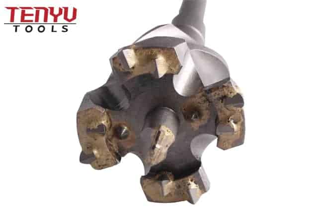 SDS Max Breakthrough Tunnel Drill Bit with Tungsten Carbide Teeth for Concrete Large Hole Drilling