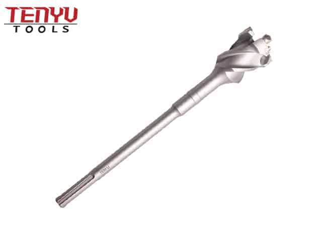 SDS Max Breakthrough Tunnel Drill Bit with Tungsten Carbide Teeth for Concrete Large Hole Drilling