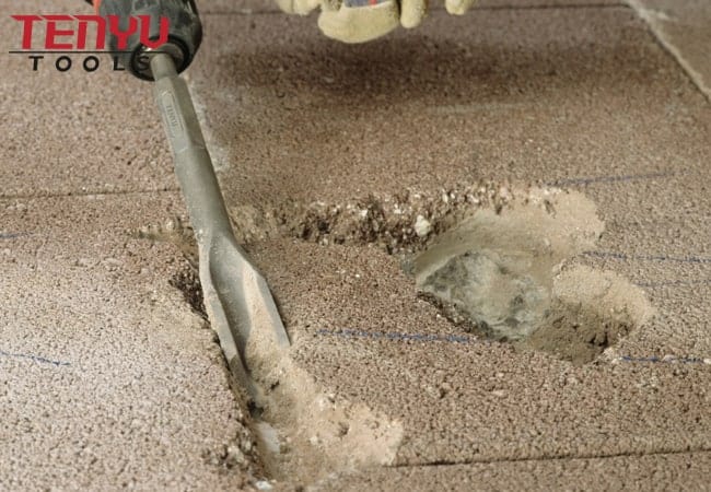 SDS Plus Groove Electric Hammer Drill Gouge Chisel for Cutting Narrow Channels into Concrete