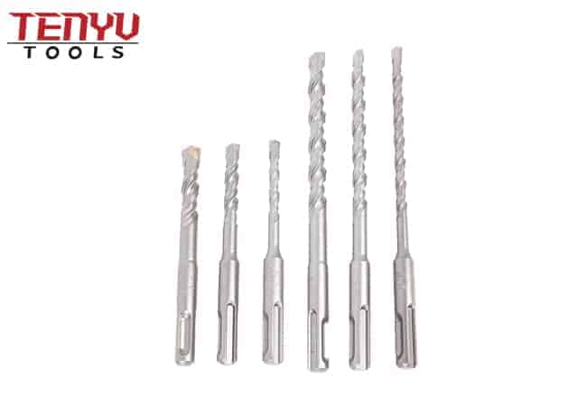 Sand Blasted SDS Plus Drill Bits Rotary Hammer Drill Bits with S4 Flute for Brick Stone Concrete Carbide Tipped