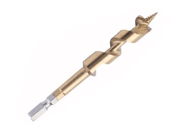 Short Length Titanium Coated Wood Auger Drill Bit with Quick Change Hex Shank for Wood Drilling