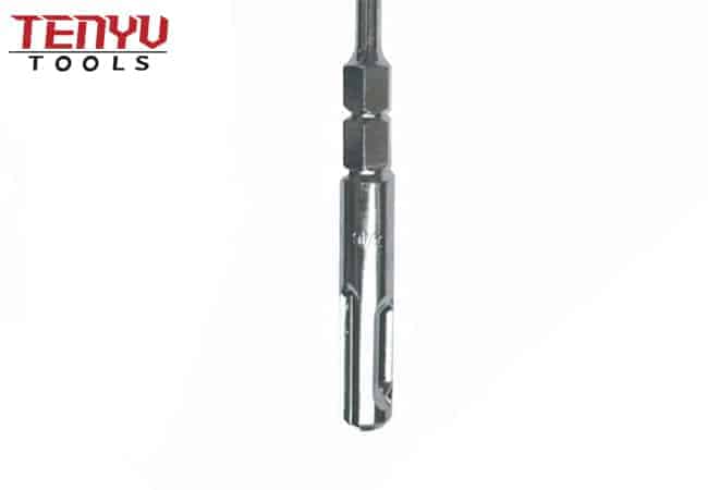 Tungsten Carbide Single Tip U Flute SDS Plus Drill Bits with Hex Position Shank for Brick Stone Concrete and Masonry Drilling
