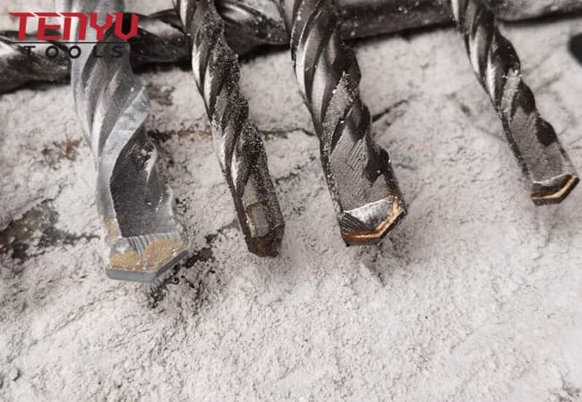 Tungsten Carbide Single Tip U Flute SDS Plus Drill Bits with Hex Position Shank for Brick Stone Concrete and Masonry Drilling