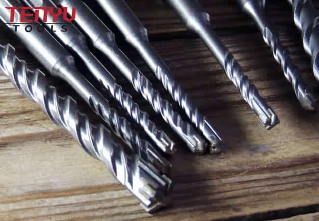 Tungsten Carbide Single Tip U Flute SDS Plus Drill Bits with Hex Position Shank for Brick Stone Concrete and Masonry Drilling