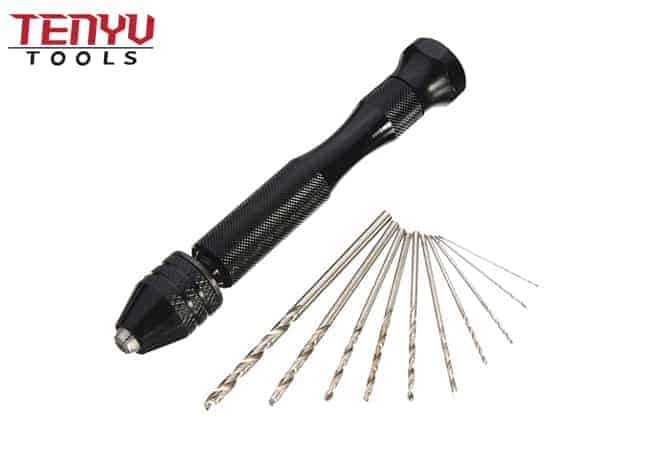 Mini Mikro Büküm Matkap Uçları ile 11 Adet Hassas El Matkabı Set En Küçük Matkap Ucu Pim Mengene El ile Harika Modeller ve Hobi