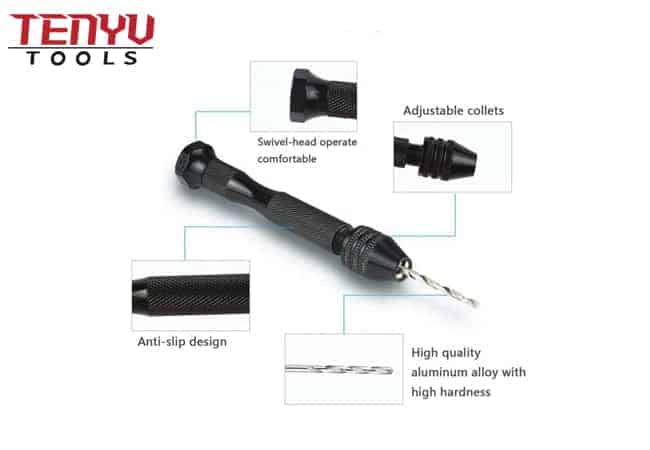Mini Mikro Büküm Matkap Uçları ile 11 Adet Hassas El Matkabı Set En Küçük Matkap Ucu Pim Mengene El ile Harika Modeller ve Hobi