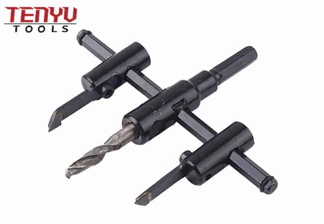 Escariador de abridor de orificios circulares para carpintería tipo avión ajustable de 30 mm-120 mm para corte suave y de alta precisión