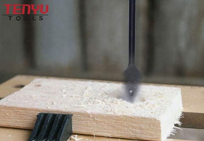 Conjunto de brocas de pá de madeira plana de haste hexagonal de troca rápida de 8 peças em caixa de plástico adequada para a maioria dos tipos de madeira e fibra de vidro