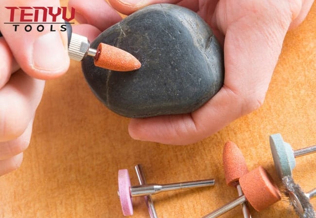 Juego de brocas para muelas abrasivas de herramienta rotatoria de piedra montada abrasiva para Dremel