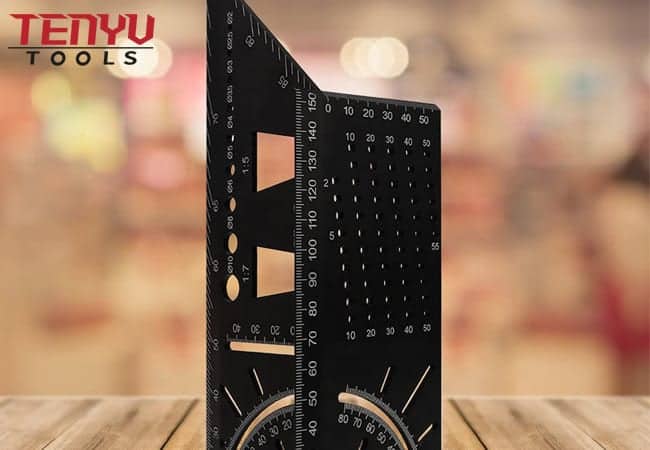 Aluminum Alloy Woodworking 3D Mitre Angle Measuring Tool for Carpenter's Layout Ruler Gauge