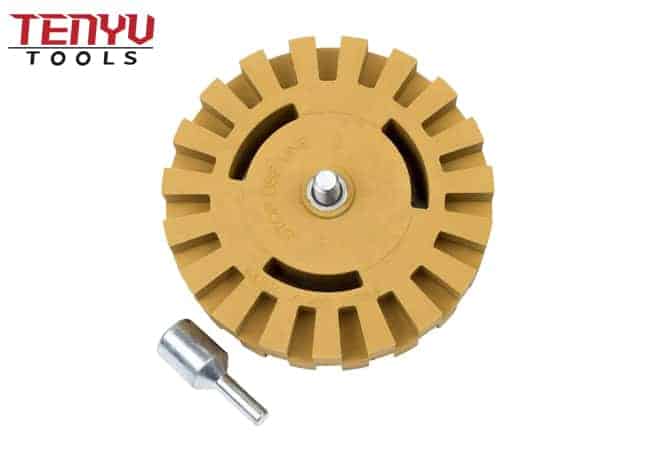 Car Decal and Sticker Remover Eraser Rubber Wheel Tool with Drill Adapter Kit