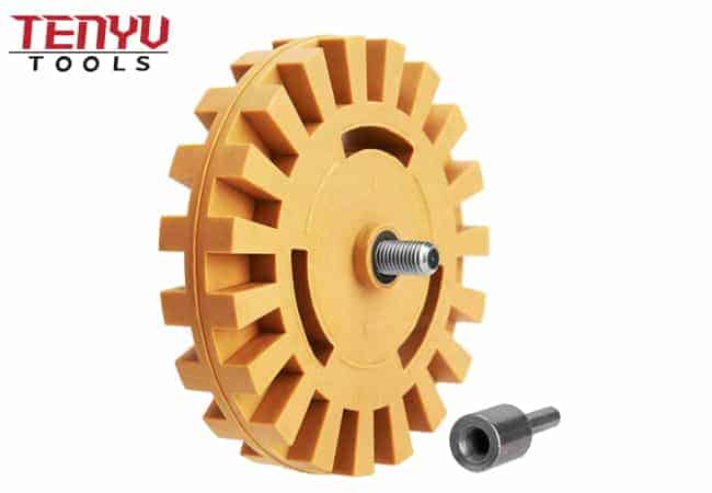 Car Decal and Sticker Remover Eraser Rubber Wheel Tool with Drill Adapter Kit