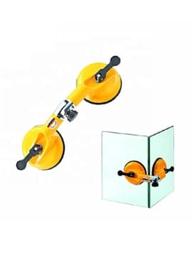 High Quality Adjustable Double Handle Heavy Duty Aluminum Glass Sucker Plate Lifter Glass Suction Cup