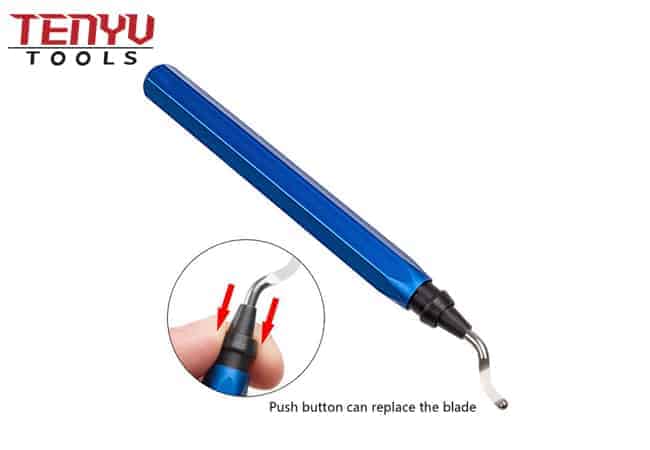 Hss Tin Coated Hand Deburring Tool Chamfering Cutter Head Rotation Deburring Blades for Metal and Plastic Deburring