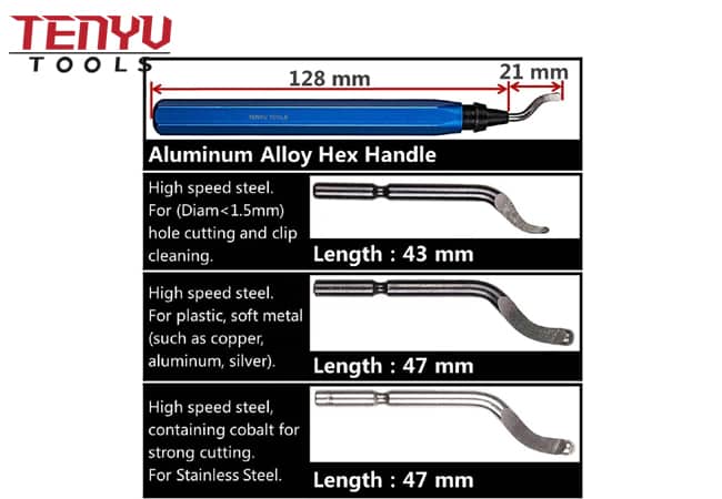 Hss Tin Coated Hand Deburring Tool Chamfering Cutter Head Rotation Deburring Blades for Metal and Plastic Deburring