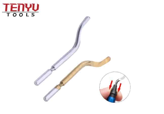 Hss Tin Coated Hand Deburring Tool Chamfering Cutter Head Rotation Deburring Blades for Metal and Plastic Deburring