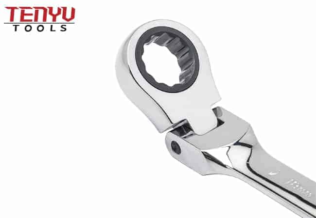 Métrique 8-19mm Hache Marteau Clé À Cliquet Clé À Cliquet Combinaison Ensemble Auto Réparation Miroir Outils avec Plateau En Plastique