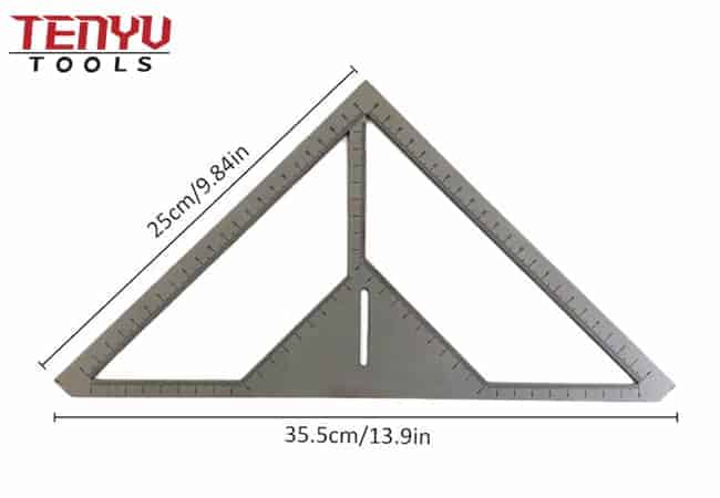 Regla multifunción, regla de drenaje de suelo de acero inoxidable, herramienta de albañil, regla triangular, regla de medición de azulejo tipo flor de mano rápida