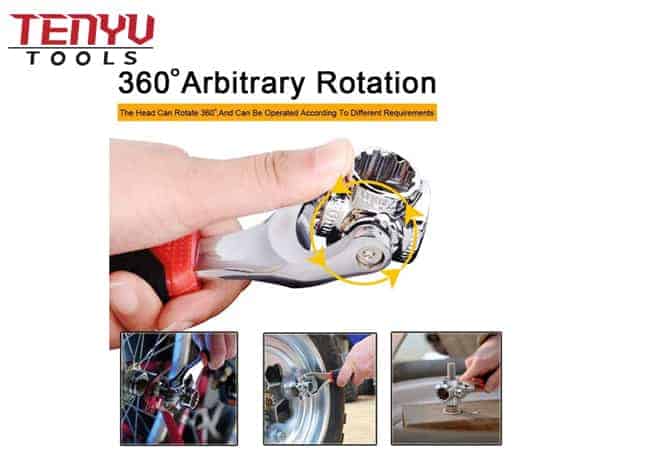 Universal Wrench 48 in 1 Socket Spanner Multifunction Tiger Wrench Tool with 360 Degree Rotating Head for Home DIY Car Repair